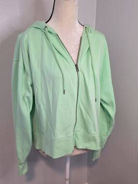 Universal Thread Bright Green Zip-Up Hooded Sweatshirt / XXL